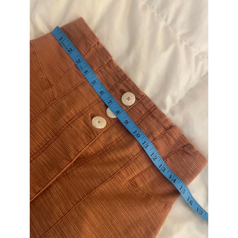 FREE PEOPLE Every Minute Every Hour Mini Skirt High Waist Size 4 Buttons - Picture 7 of 8